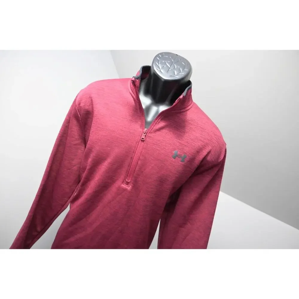 Under Armour 1/4 Zip Golf Jacket Fleece Loose Athletic Dark‎ Red Mens Size Large